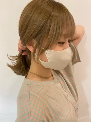 ミディアム 🫧顔周りカット 🫧樫村優香のヘアスタイル
