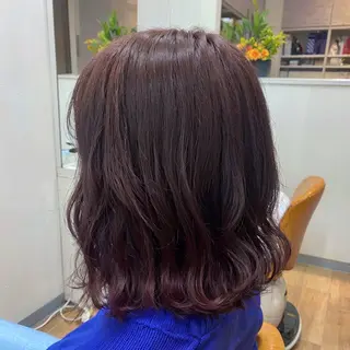 ミディアム カラー ブリーチなし透明感 🕊ワダ　ユイのヘアスタイル