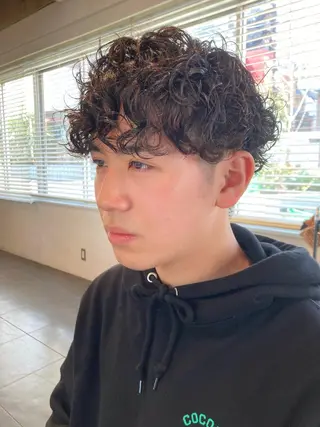 パーマ メンズ 🛑柔らか透明感 カラー🛑大谷のヘアスタイル