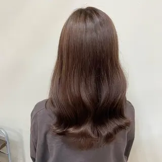 セミロング 韓国ヘア 🤍中西麻友🤍のヘアスタイル