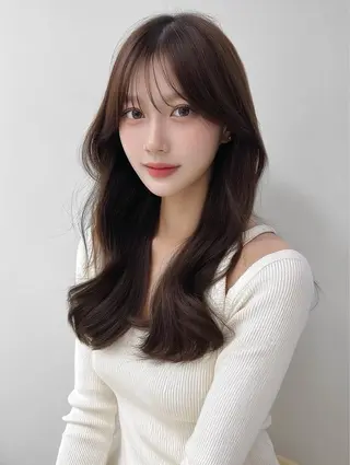 ロング カラー 髪質改善/韓国ヘア/ 赤み消し/sahoのヘアスタイル