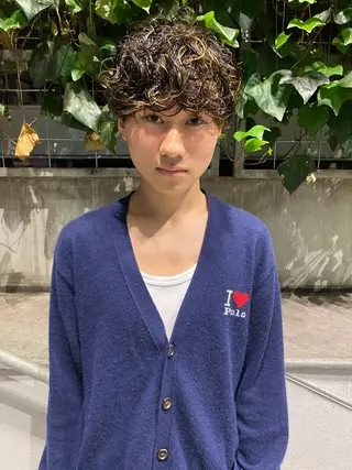 ショート カラー パーマ メンズ 💈メンズ短髪特化 ✂︎伊藤大輝💈のヘアスタイル