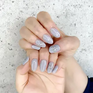 ミディアム カラー パーマ ヘアアレンジ メンズ キッズ ネイル マツエク・マツパ Salon Ｋのネイルデザイン