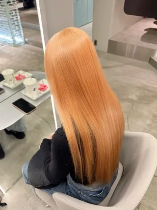 ロング カラー RIHO🎀 名駅 ハイトーン×顔周りのヘアスタイル