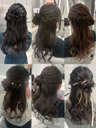 ヘアアレンジ ヘアセット🎀耳つぼ 👂💎MONAMIのヘアスタイル