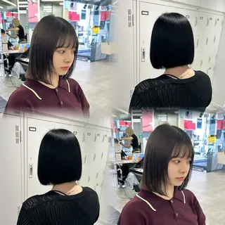 ミディアム カラー 透明感ハイトーン特化 /ケアブリーチ/莉駒のヘアスタイル