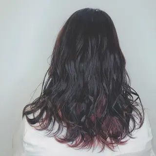 セミロング カラー 渡邊 唯のヘアスタイル