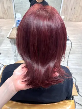ミディアム カラー パーマ ヘアアレンジ レイヤーカット ✨️進藤ひかりのヘアスタイル