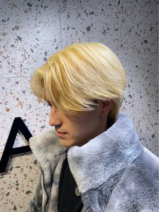 カラー メンズ 【池袋/メンズ専門】 センターパート 殿岡のヘアスタイル