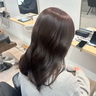 ミディアム ✨ツヤ感透明感カラー /縮毛矯正/うみ✨️のヘアスタイル