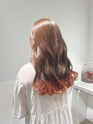 セミロング カラー 宮原 佳苗のヘアスタイル