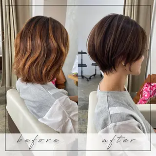 ショート くせ毛×ショート 上岡勇祐のヘアスタイル