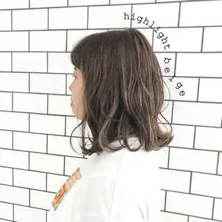 ミディアム カラー お洒落パーマ/ 艶カラー/michiのヘアスタイル