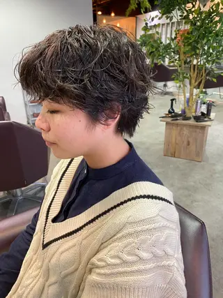 ショート パーマ 低ダメージパーマ ケアパーマ/武田明大のヘアスタイル