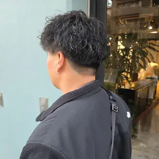 ショート メンズ パーマ ハヤシ マユ ✂ 府中美容室のヘアスタイル
