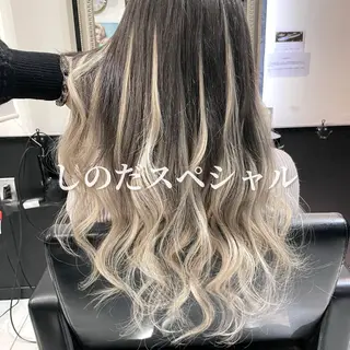 ロング カラー ヘアアレンジ 🦖店長🦖pino #しのだスペシャルのヘアスタイル
