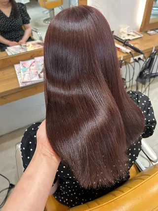セミロング カラー 小澤 志穂のヘアスタイル