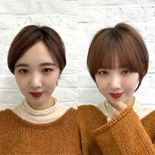 ショート ショートヘア くすみカラー、大場猛のヘアスタイル