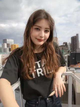 ミディアム カラー パーマ 髪質改善✨艶髪✨ 古寺隆佑のヘアスタイル