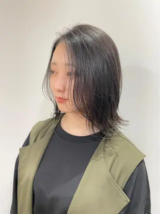 ミディアム カラー パーマ ヘアアレンジ メンズ キッズ ネイル マツエク・マツパ アイブロウ belta.🌱 安藝夏花🌻のヘアスタイル
