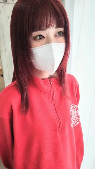 ミディアム カラー 髪質改善.縮毛矯正 ×韓国ヘアyukiのヘアスタイル