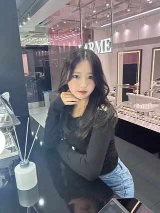 ロング カラー レイヤーカット/ 縮毛矯正🇰🇷早坂のヘアスタイル