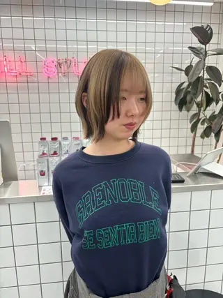 ミディアム カラー ヘアアレンジ 夕羽夢🍓矢場/ JILLSTUDIOのヘアスタイル