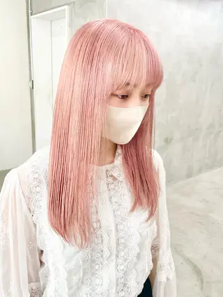 セミロング カラー パーマ ヘアアレンジ メンズ ハイトーン/レイヤー 🌸さくらのヘアスタイル