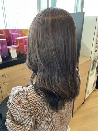 ミディアム カラー 美髪形成！色素改善！ 秋田　和輝のヘアスタイル