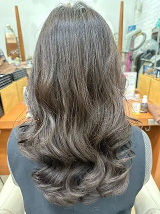 ロング コテ巻き風パーマ/ 髪質改善/河島恭平のヘアスタイル