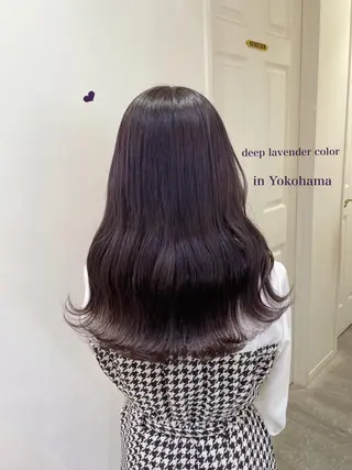 セミロング カラー シールエクステ横浜 🐏☁️miminaのヘアスタイル