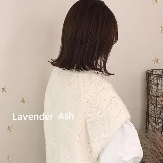 ミディアム カラー 市川 千夏のヘアスタイル