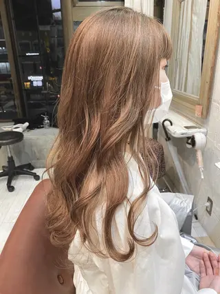 セミロング カラー ブリーチ koheiのヘアスタイル