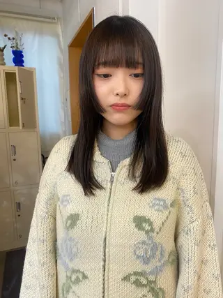 ミディアム ichika/福岡 /透明感カラー🤎のヘアスタイル