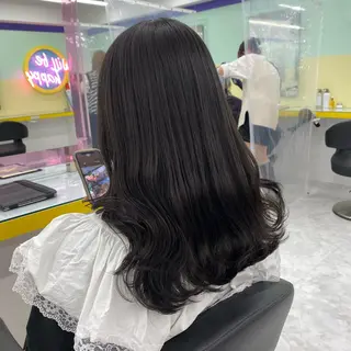 セミロング カラー ヘアアレンジ mai🍑暖色カラー /レイヤー💖のヘアスタイル