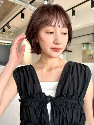ショート カラー パーマ kazuki【顔周り ×レイヤーカット】のヘアスタイル