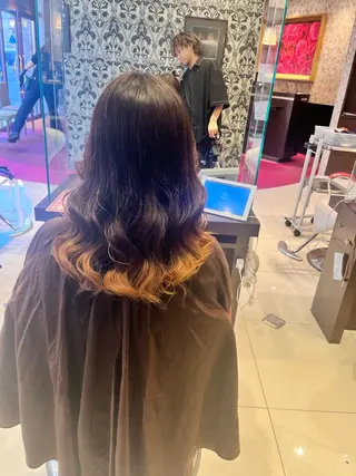 セミロング カラー Eir-Luxe所属・縮毛/髪質改善 上野颯太のヘアスタイル