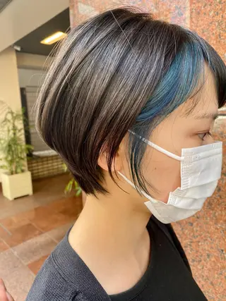 セミロング カラー ヘアアレンジ TOPSTYLIST 🇬🇧JIMMYのヘアスタイル