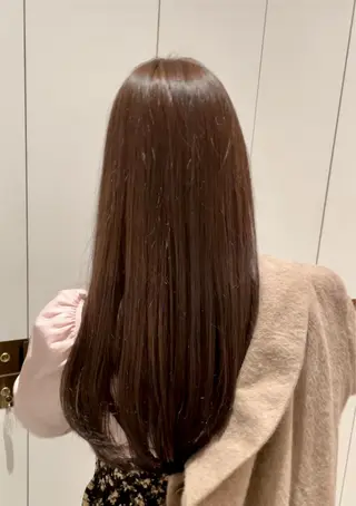 ロング カラー 🤎小顔レイヤー /ベージュ🤎友香のヘアスタイル