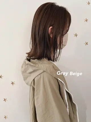 ミディアム カラー 市川 千夏のヘアスタイル