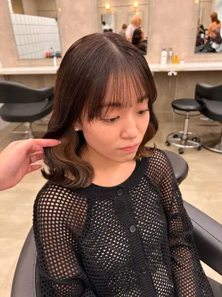 セミロング カラー 💖札幌カラー 指名No.1💖玲奈のヘアスタイル