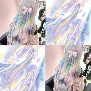 ロング 2次元カラー/ ブリーチMANATOのヘアスタイル