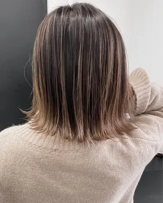 ミディアム カラー パーマ ヘアアレンジ 【公式】amble luxe池袋東口🩷のヘアスタイル