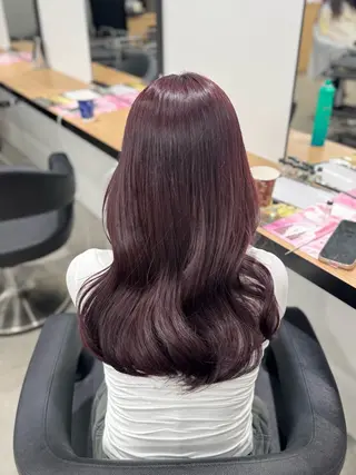 セミロング カラー ヘアアレンジ 🤍淡色ピンク&ラベ ンダーYUKI🤍のヘアスタイル