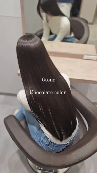 ロング カラー 縮毛矯正をしている人 のためのカラーのヘアスタイル