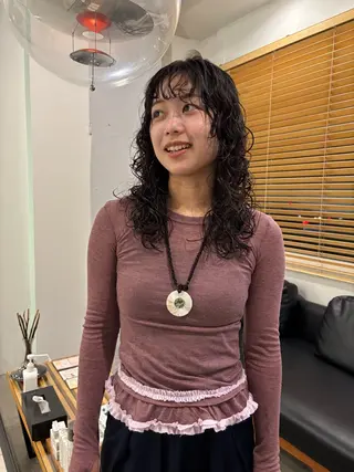 パーマ 熊取谷 茉那のヘアスタイル