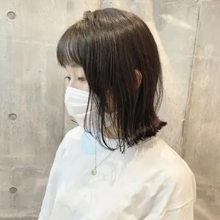 ミディアム カラー ウルフカット ハッシュカット/七海のヘアスタイル