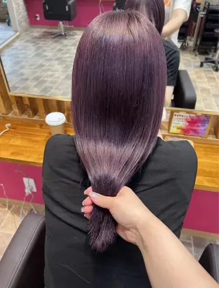 ロング カラー ヘアカラー&縮毛矯正 STAR☆RIVERのヘアスタイル