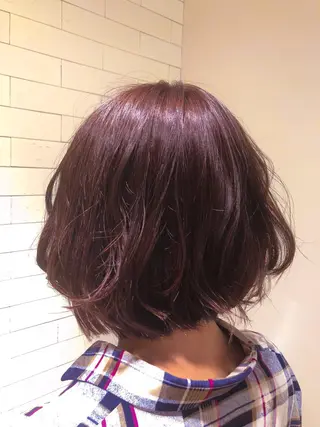 ミディアム カラー ヘアアレンジ レイヤー×ヘッドスパ ＊保田遥＊のヘアスタイル