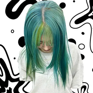 ロング カラー Rena✴︎トレンド ×スタンダードMIXのヘアスタイル